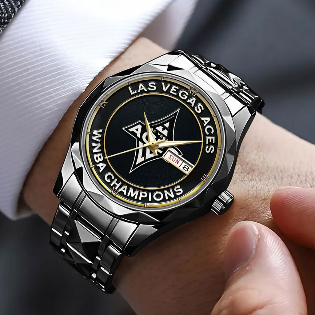 Las Vegas Aces 2025 WNBA Champions Alloy Luxury Quartz Watch – TMTHU1446