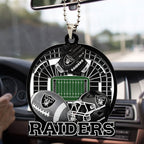 Las Vegas Raiders Custom shape 2-sided Acrylic Car Ornament – TMTHU748