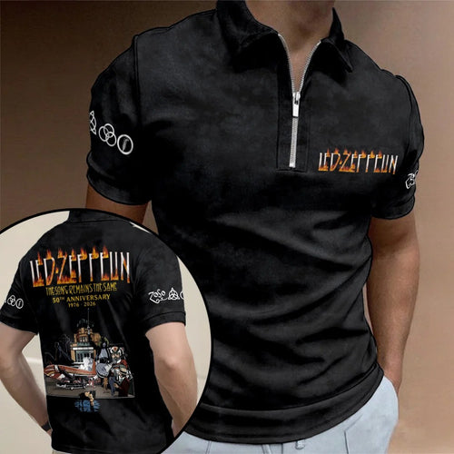 Led Zeppelin Zip Polo Shirt – GNE8722