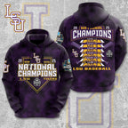LSU Tigers Baseball 2025 National Champions 3D Apparel – MAITM 11733
