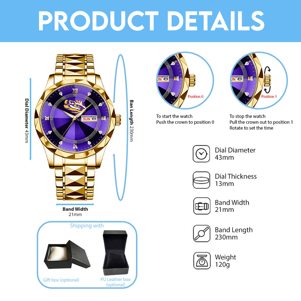 LSU Tigers Baseball Alloy Luxury Quartz Watch – GNE 3832
