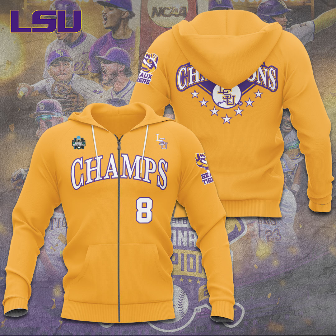 LSU Tigers Baseball 2025 National Champions 3D Apparel – TANTN 14094