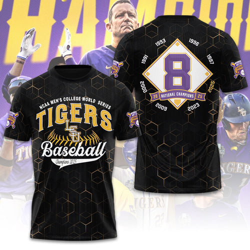LSU Tigers Baseball 2025 National Champions 3D Apparel – GNE 3872
