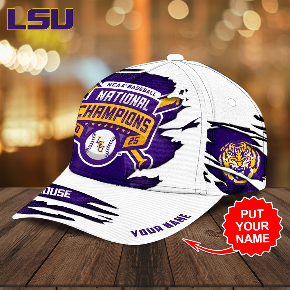 Personalized LSU Tigers Baseball 2025 National Champions Classic Cap – TANTN 13855