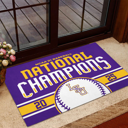 LSU Tigers Baseball 2025 National Champions Doormat – TANTN 13874