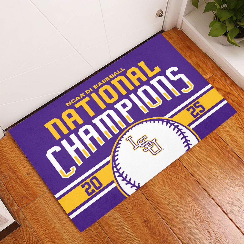 LSU Tigers Baseball 2025 National Champions Doormat – TANTN 13874