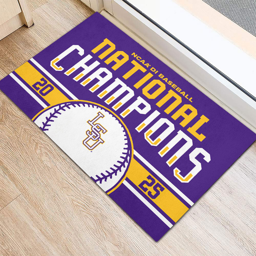 LSU Tigers Baseball 2025 National Champions Doormat – TANTN 13874