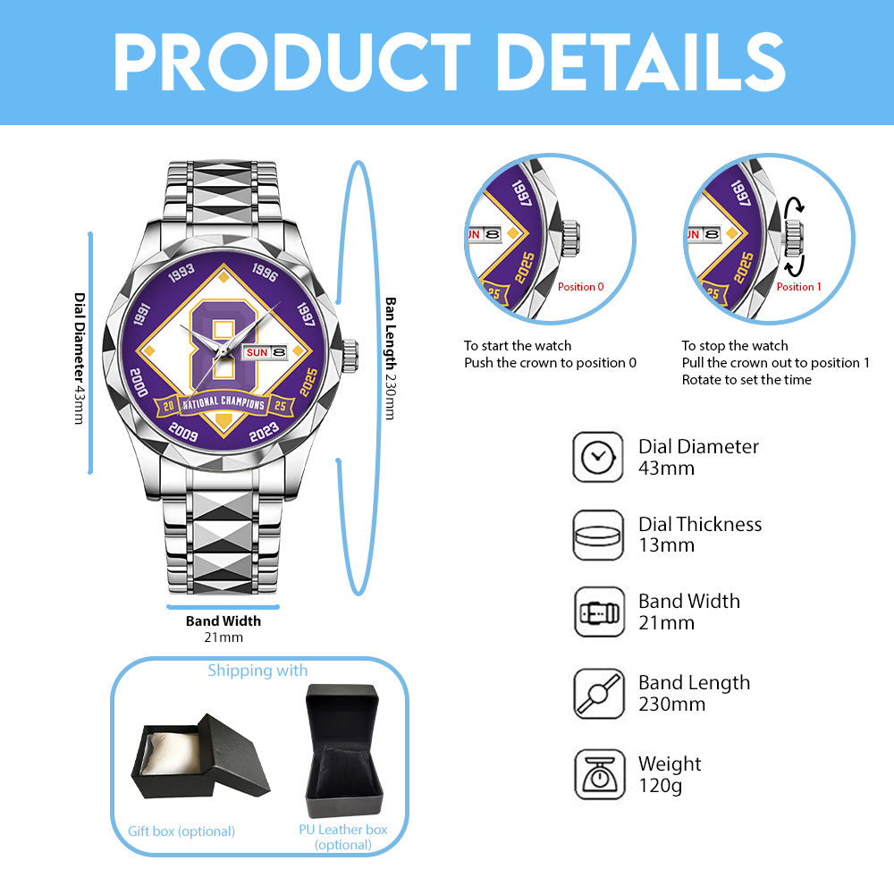 LSU Tigers Baseball Alloy Luxury Quartz Watch – TANTN 14099