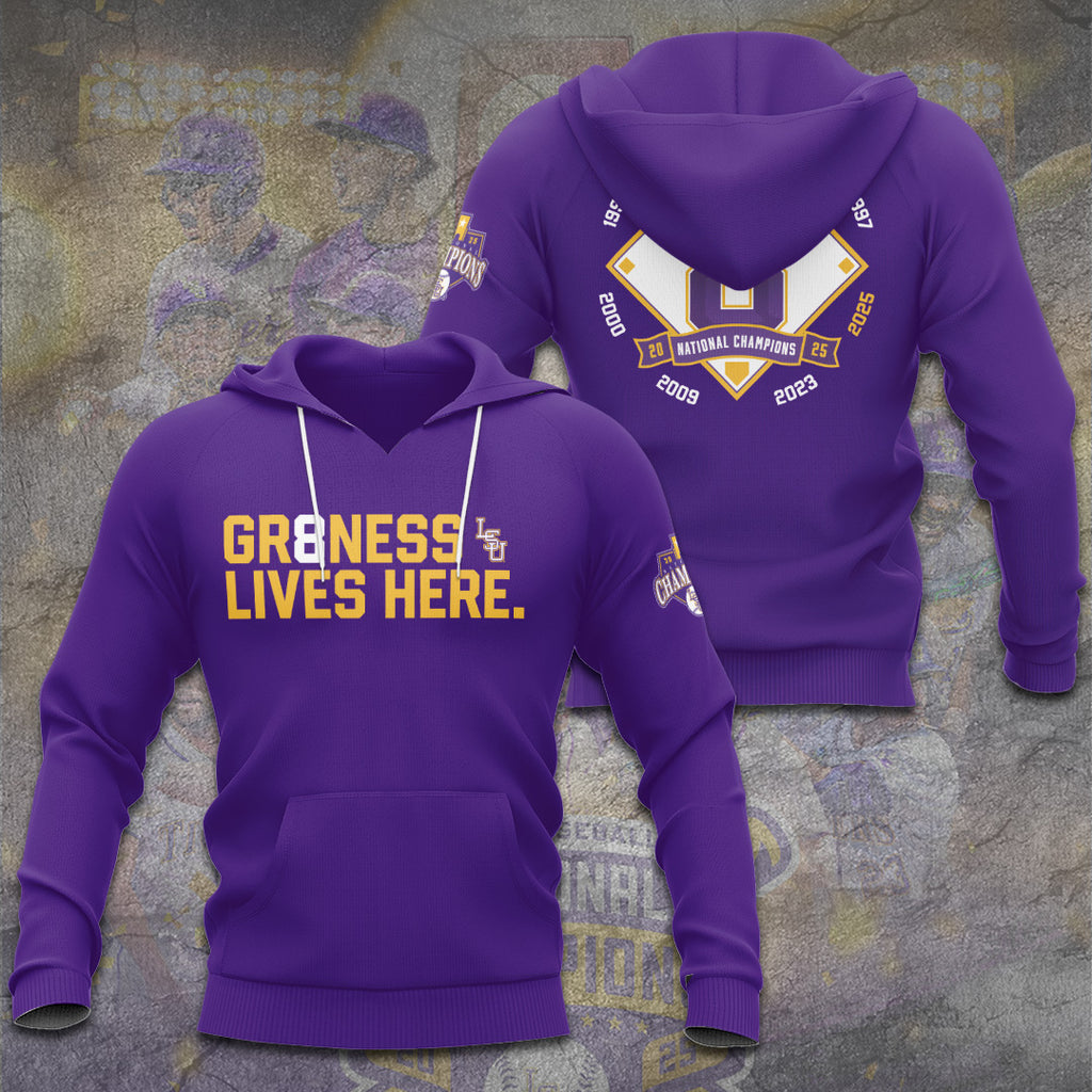 LSU Tigers Baseball 2025 National Champions 3D Apparel – TANTN 14214