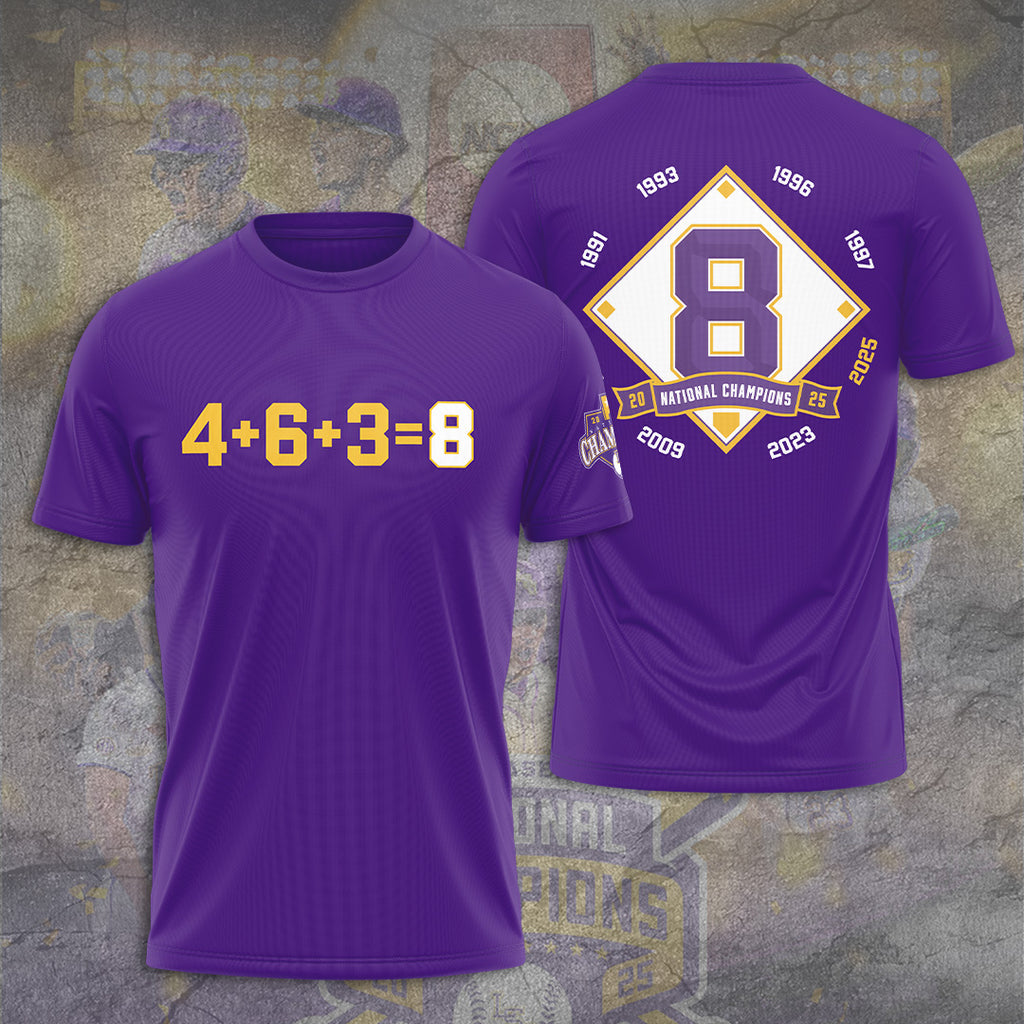 LSU Tigers Baseball 2025 National Champions 3D Apparel – TANTN 14215