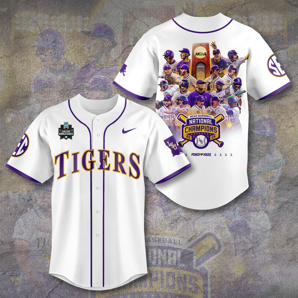LSU Tigers Baseball Baseball Jersey – TANTN 13890