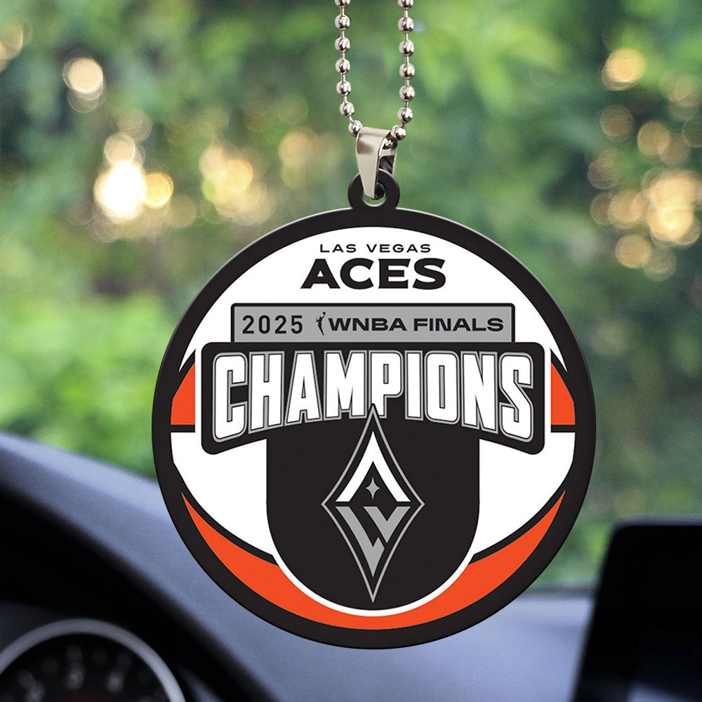 Las Vegas Aces 2025 WNBA Champions Custom shape 2-sided Acrylic Car Ornament – MAITM13355