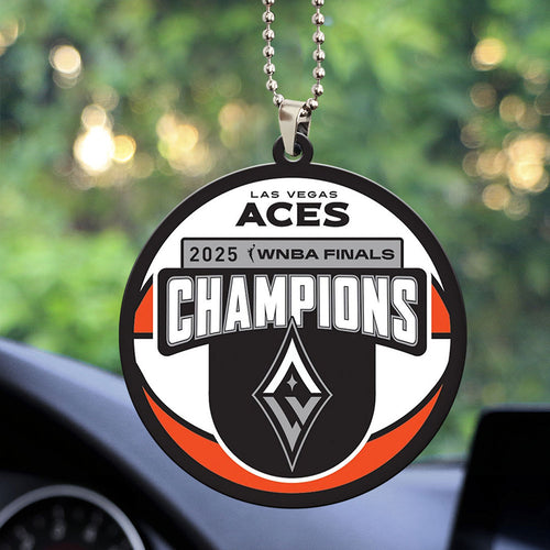 Las Vegas Aces 2025 WNBA Champions Custom shape 2-sided Acrylic Car Ornament – MAITM13355