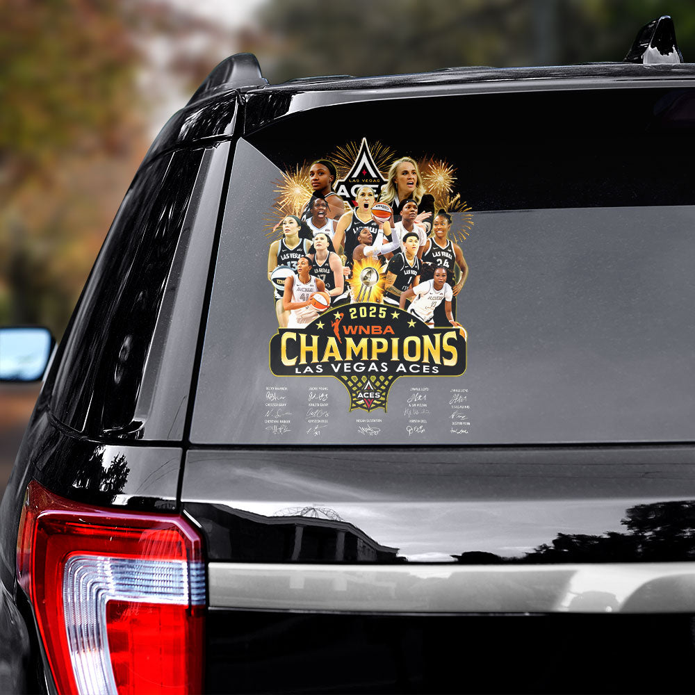 Las Vegas Aces 2025 WNBA Finals Champions 3D Car Sticker – TANTN17391