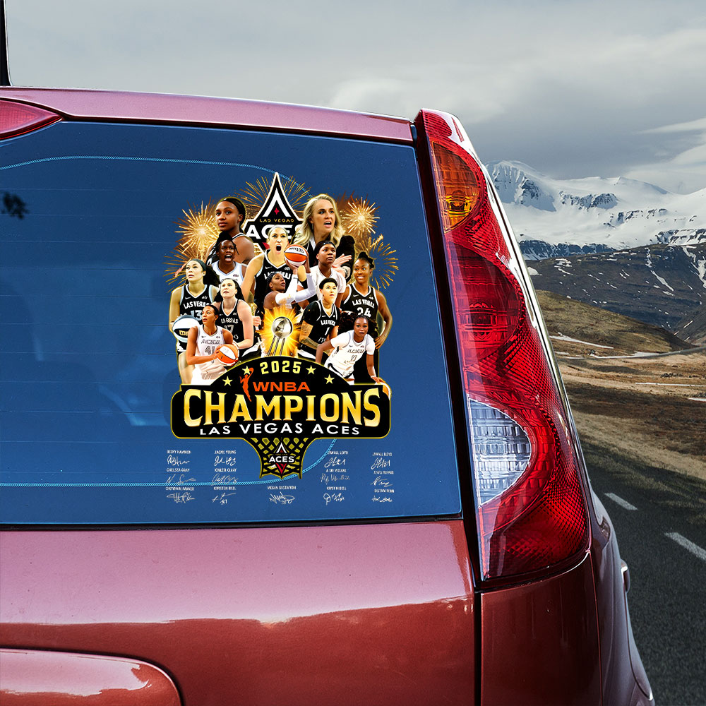 Las Vegas Aces 2025 WNBA Finals Champions 3D Car Sticker – TANTN17391