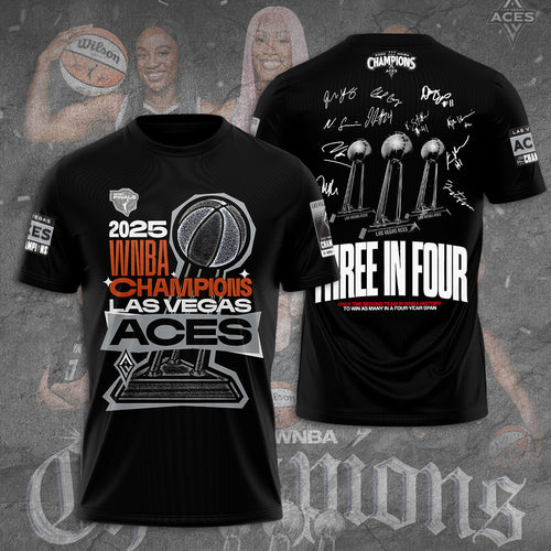 Las Vegas Aces 2025 WNBA Finals Champions 3D Apparel – TANTN17442