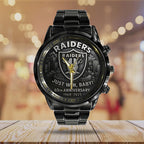 Las Vegas Raiders 65th Anniversary 2025 Black Stainless Steel Watch – TANTN16143