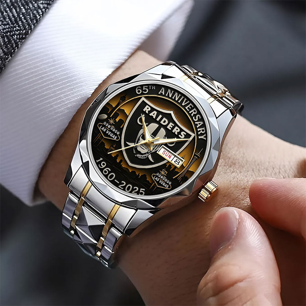 Las Vegas Raiders Alloy Luxury Quartz Watch – TANTN 15290