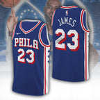 LeBron James x Philadelphia 76ers V-Neck Basketball Jersey – TANTN24498
