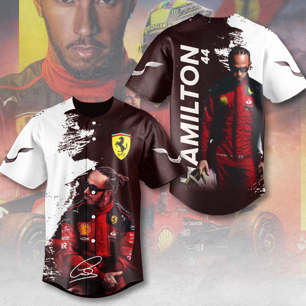 Lewis Hamilton x Scuderia Ferrari Baseball Jersey – MAITM 9961