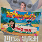 Lilo and Stitch 25th Anniversary Rectangle Beach Towel – TMTHU7038