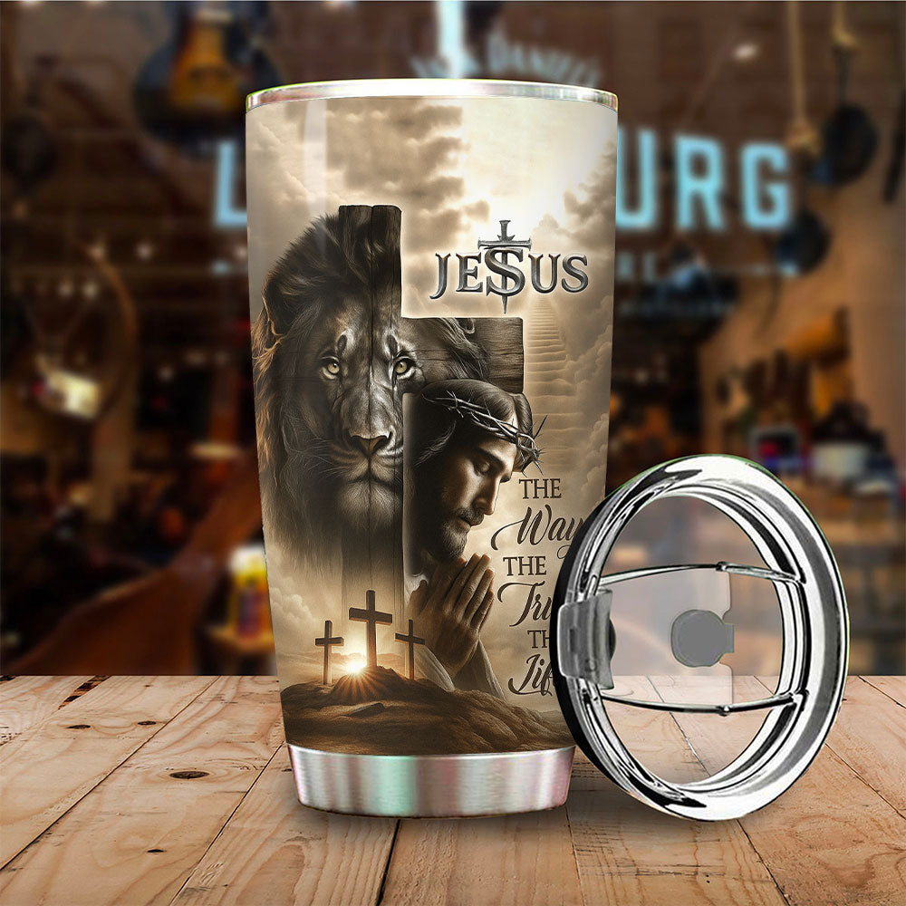 Lion Cross Resurrection Christian Tumbler Cup – TANTN16188