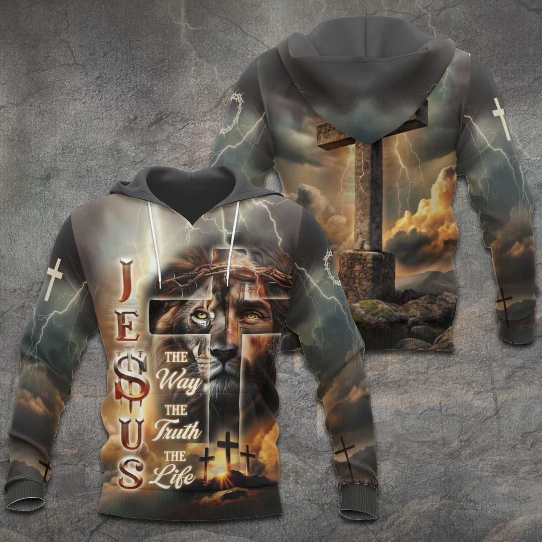Lion Cross Resurrection Christian 3D Apparel – TANTN16193