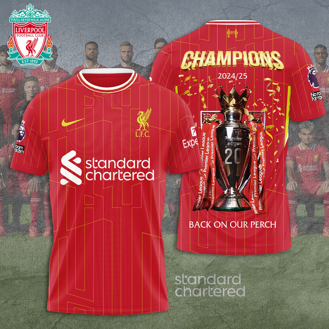 Liverpool FC 2024/25 Premier League Champions 3D Apparel – TANTN 12367