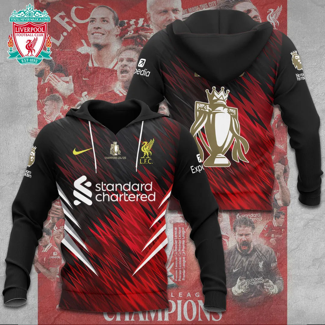 Liverpool FC 2024/25 Premier League Champions 3D Apparel – TANTN 12465