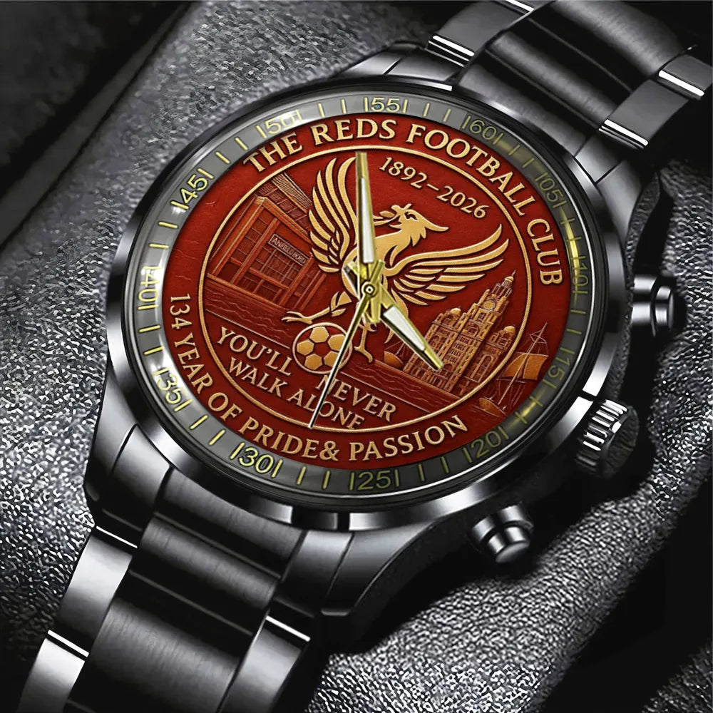 Liverpool FC Black Stainless Steel Watch – TANTN18689