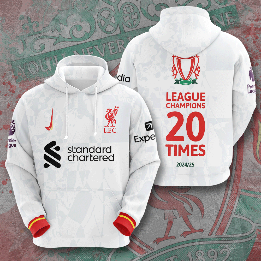 Liverpool FC 2024/25 Premier League Champions 3D Apparel – MAITM 10880
