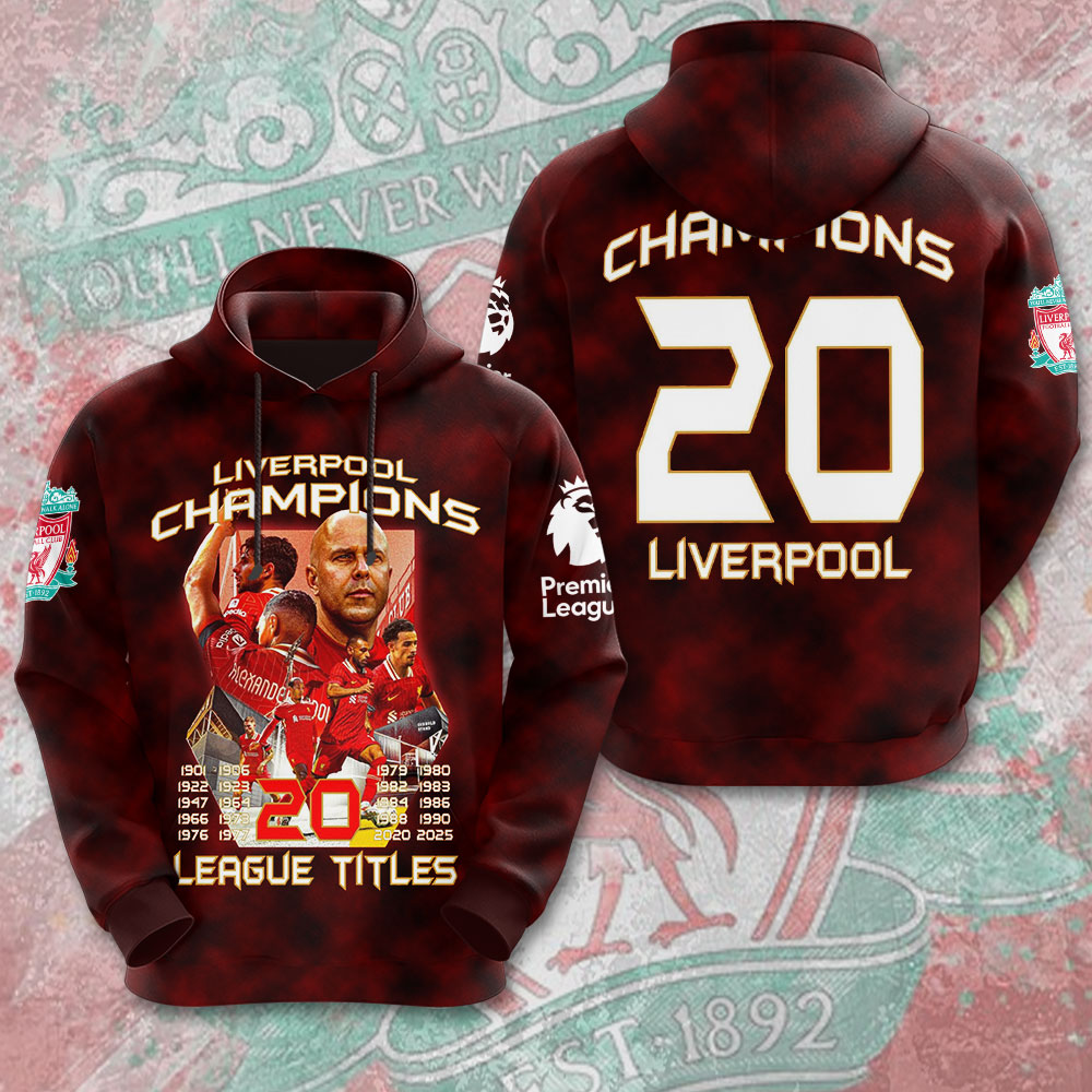 Liverpool FC 2024/25 Premier League Champions 3D Apparel – MAITM 11166
