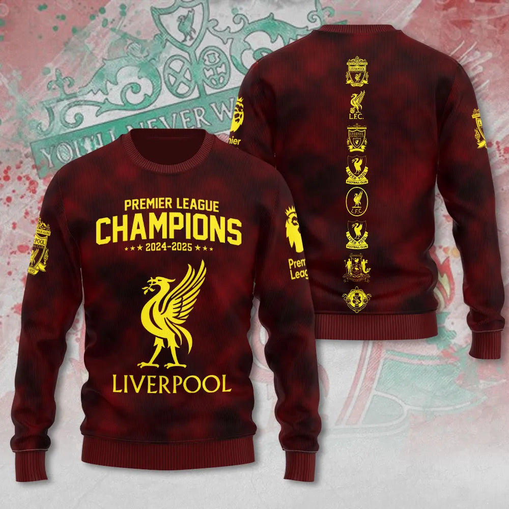 Liverpool FC 2024/25 Premier League Champions 3D Apparel – MAITM 10772
