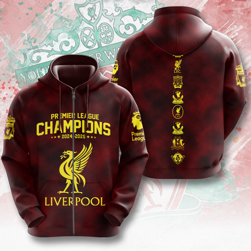 Liverpool FC 2024/25 Premier League Champions 3D Apparel – MAITM 10772