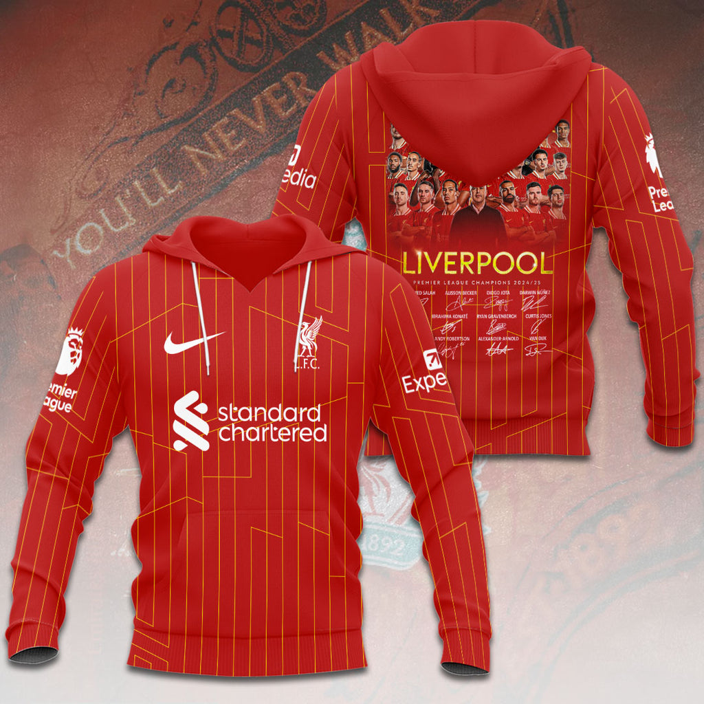 Liverpool FC 2024/25 Premier League Champions 3D Apparel – HOATT 10104