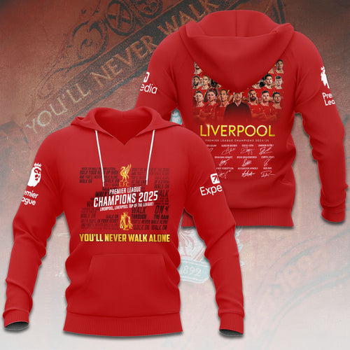 Liverpool FC 2024/25 Premier League Champions 3D Apparel – HOATT 10109