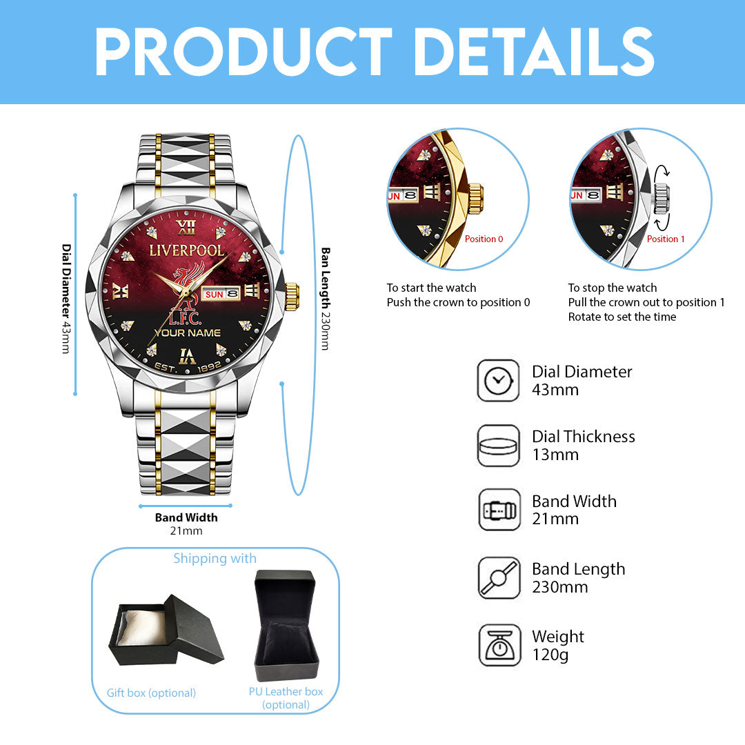 Personalized Liverpool FC Alloy Luxury Quartz Watch – TANTN22736