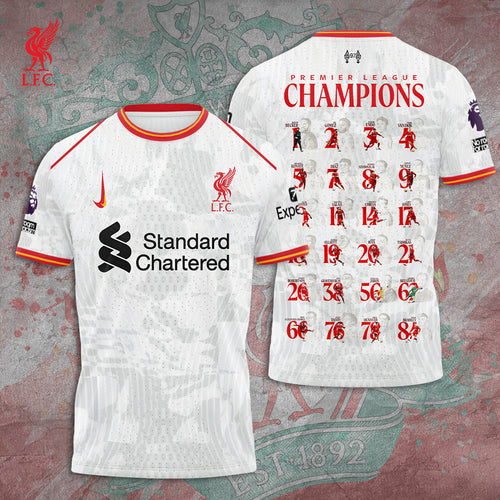 Liverpool FC 2024/25 Premier League Champions 3D Apparel – TANTN 12449