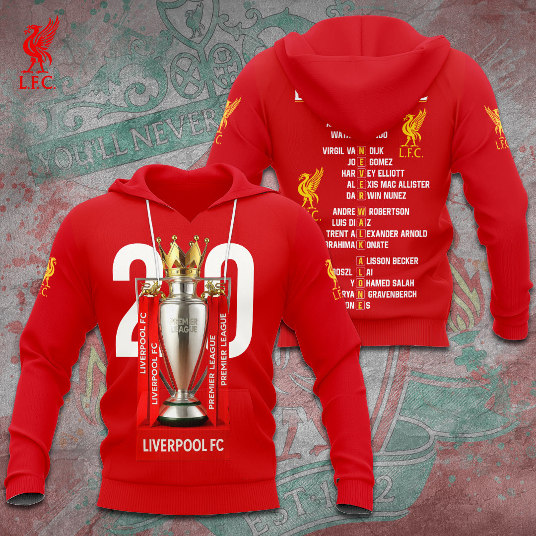 Liverpool FC 2024/25 Premier League Champions 3D Apparel – TANTN 12701