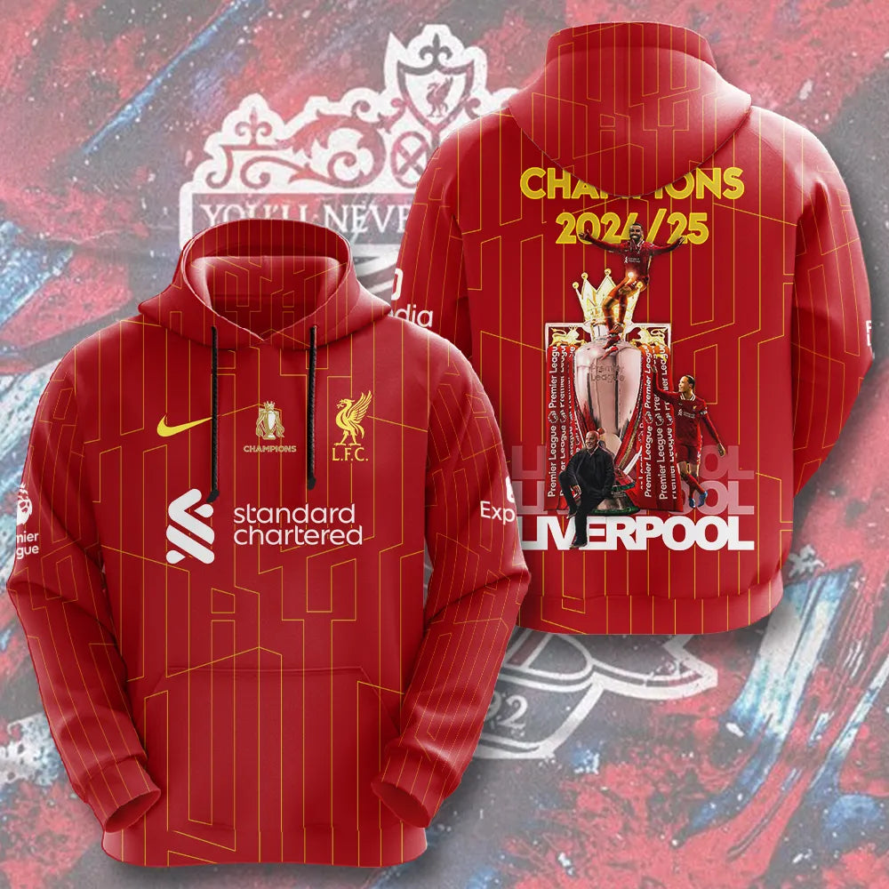 Liverpool FC 2024/25 Premier League Champions 3D Apparel – HOATT 10202