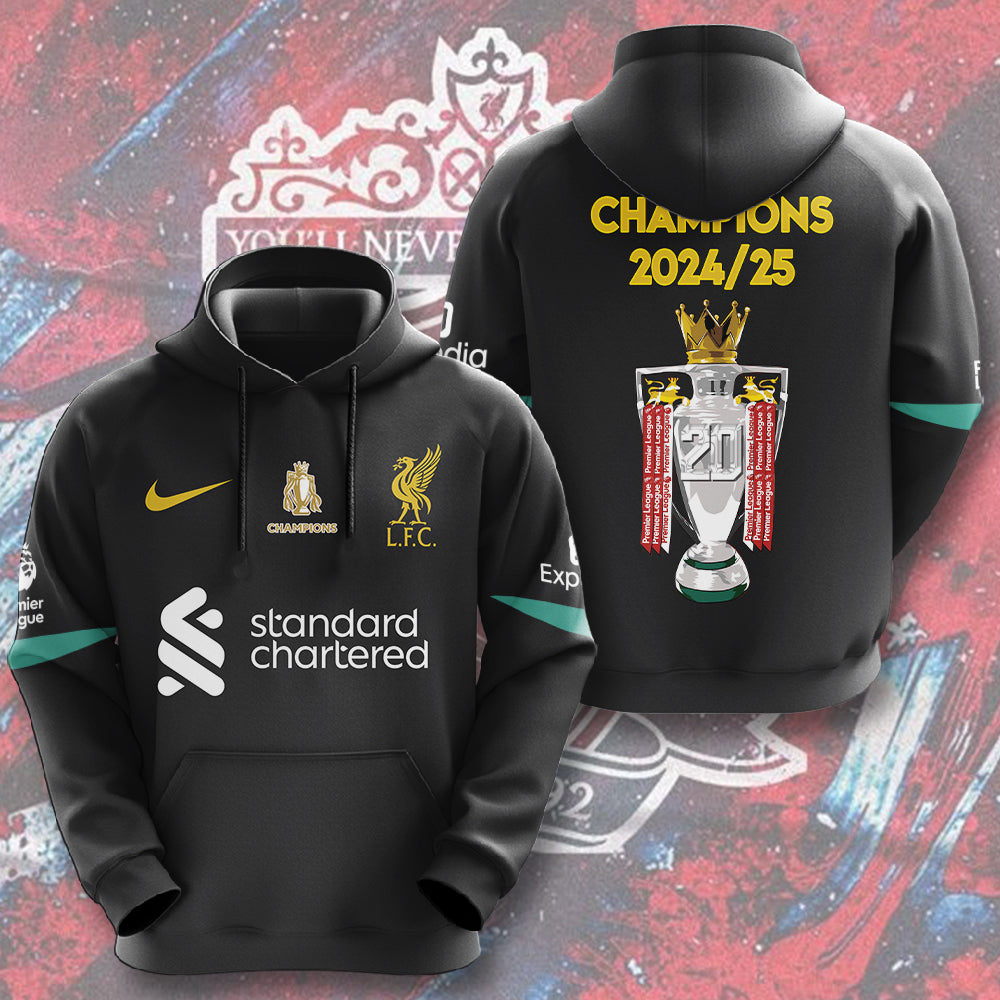 Liverpool FC 2024/25 Premier League Champions 3D Apparel – HOATT 10132