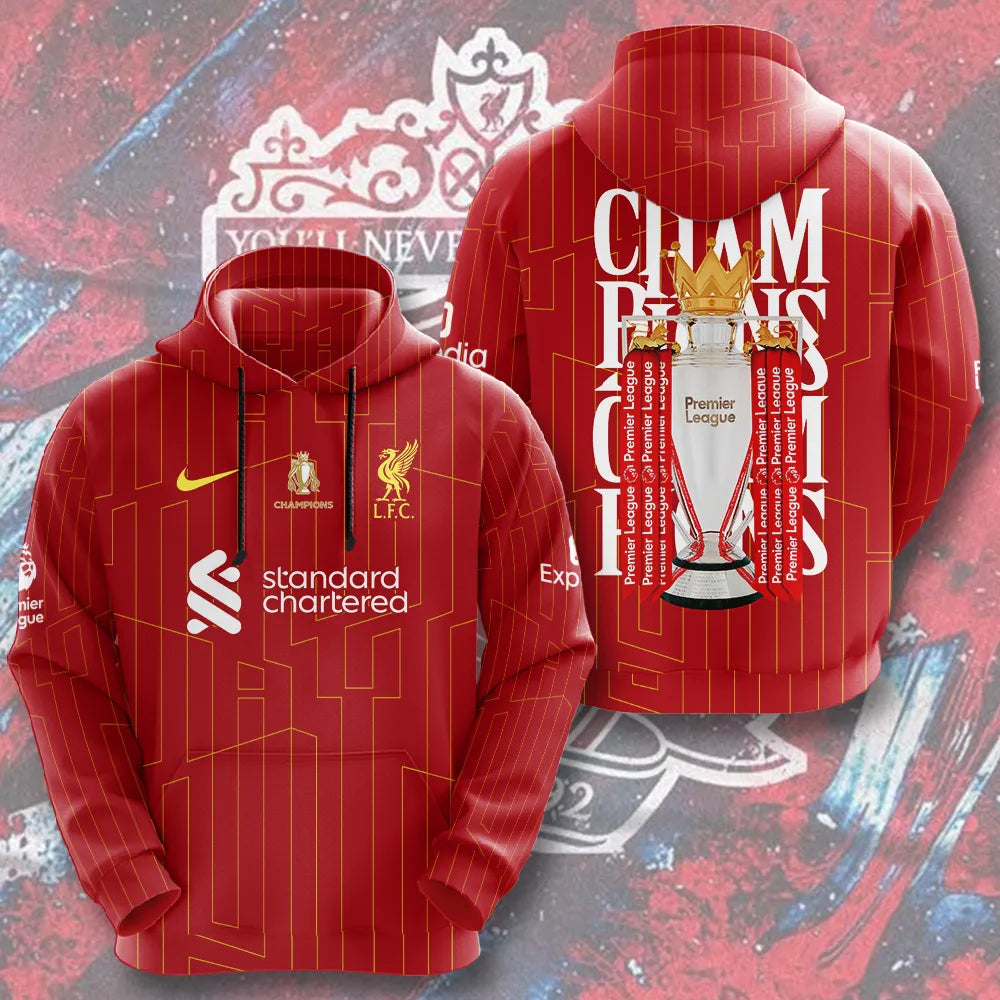 Liverpool FC 2024/25 Premier League Champions 3D Apparel – HOATT 10887