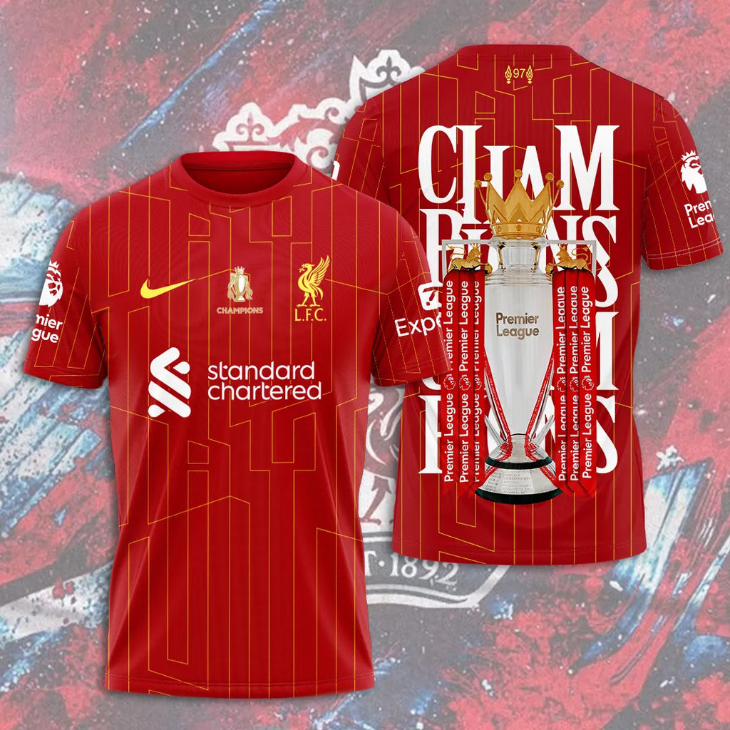 Liverpool FC 2024/25 Premier League Champions 3D Apparel – HOATT 10887