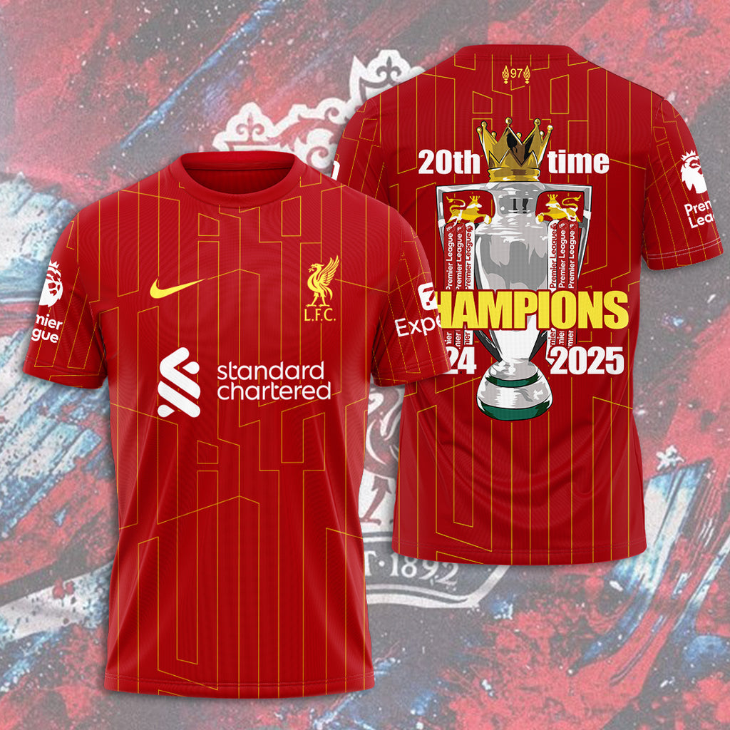 Liverpool FC 2024/25 Premier League Champions 3D Apparel – HOATT 10116