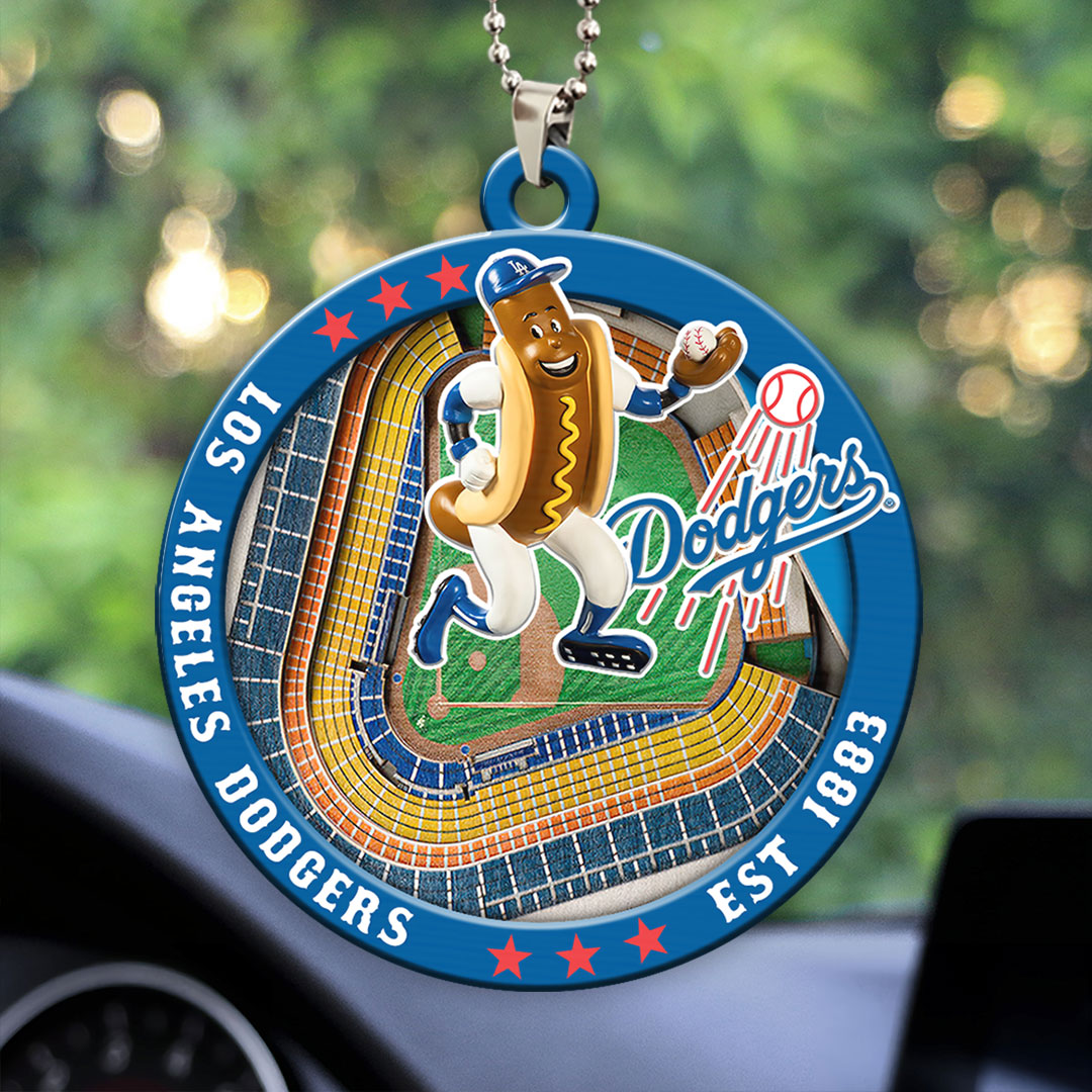 Los Angeles Dodgers Custom shape 2-sided Acrylic Car Ornament – HOATT13045