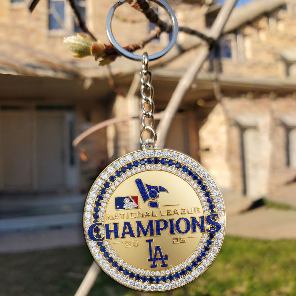 Los Angeles Dodgers 2025 National League Custom Shape 2-sided Keychain – MAITM13544