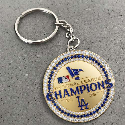 Los Angeles Dodgers 2025 National League Custom Shape 2-sided Keychain – MAITM13544