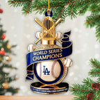 Los Angeles Dodgers 2025 World Series Champions Custom Shape 2-sided Acrylic Ornament – HOATT14256