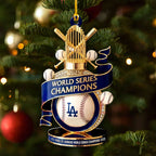 Los Angeles Dodgers 2025 World Series Champions Custom Shape 2-sided Acrylic Ornament – HOATT14256