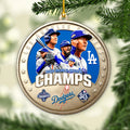 Los Angeles Dodgers 2025 World Series Champions Custom Shape 2-sided Acrylic Ornament – HOATT14357